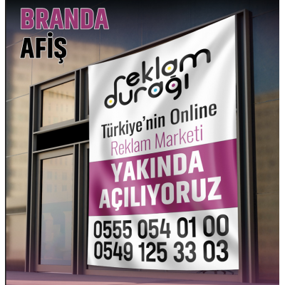 Büyük Ebat 440 Gr. Avrupa Vinil Branda Emlak Afişi