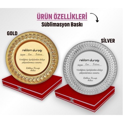 Kadife Kutulu Tabak Plaket